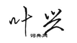 骆恒光叶兴行书个性签名怎么写