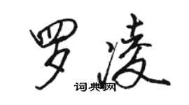 骆恒光罗凌行书个性签名怎么写