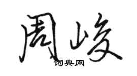 骆恒光周峻行书个性签名怎么写