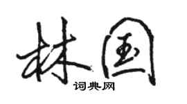 骆恒光林国行书个性签名怎么写