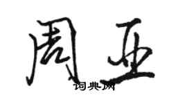 骆恒光周亚行书个性签名怎么写