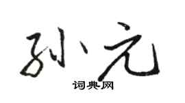 骆恒光孙元行书个性签名怎么写