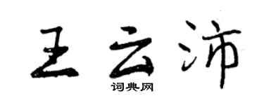 曾庆福王云沛行书个性签名怎么写