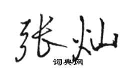 骆恒光张灿行书个性签名怎么写