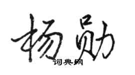 骆恒光杨勋行书个性签名怎么写