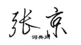 骆恒光张京行书个性签名怎么写
