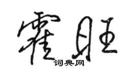 骆恒光霍旺行书个性签名怎么写