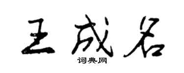 曾庆福王成名行书个性签名怎么写