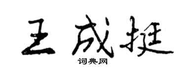 曾庆福王成挺行书个性签名怎么写