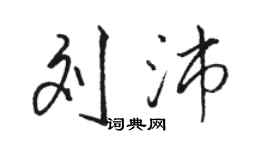 骆恒光刘沛行书个性签名怎么写