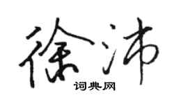 骆恒光徐沛行书个性签名怎么写