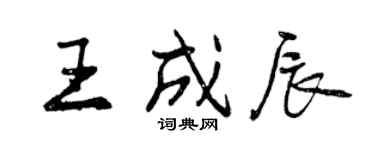 曾庆福王成辰行书个性签名怎么写