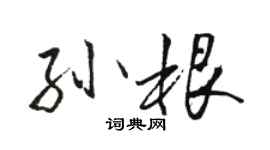 骆恒光孙根行书个性签名怎么写