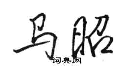 骆恒光马昭行书个性签名怎么写