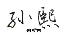 骆恒光孙熙行书个性签名怎么写