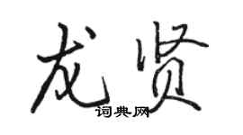 骆恒光龙贤行书个性签名怎么写