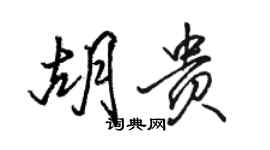 骆恒光胡贵行书个性签名怎么写