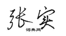 骆恒光张实行书个性签名怎么写