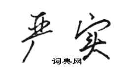 骆恒光严实行书个性签名怎么写