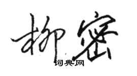 骆恒光柳密行书个性签名怎么写