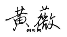骆恒光黄薇行书个性签名怎么写