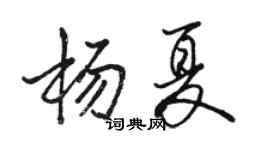 骆恒光杨夏行书个性签名怎么写