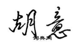 骆恒光胡意行书个性签名怎么写