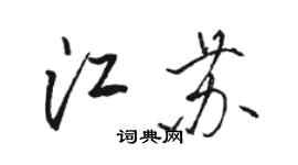 骆恒光江苏行书个性签名怎么写