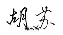 骆恒光胡苏行书个性签名怎么写