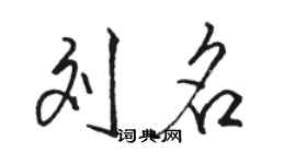 骆恒光刘名行书个性签名怎么写