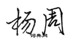 骆恒光杨周行书个性签名怎么写