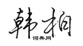 骆恒光韩柏行书个性签名怎么写