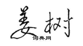 骆恒光姜树行书个性签名怎么写