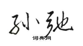 骆恒光孙弛行书个性签名怎么写