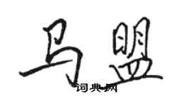 骆恒光马盟行书个性签名怎么写