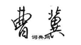 骆恒光曹冀行书个性签名怎么写