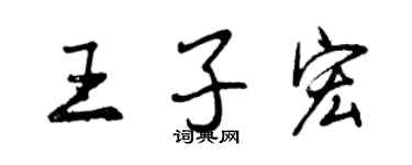 曾庆福王子宏行书个性签名怎么写