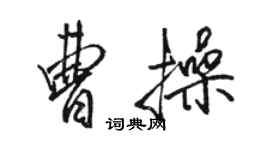骆恒光曹操行书个性签名怎么写
