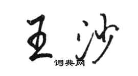 骆恒光王沙行书个性签名怎么写