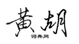 骆恒光黄胡行书个性签名怎么写