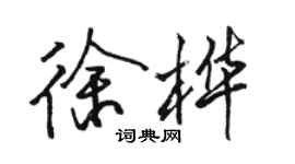 骆恒光徐桦行书个性签名怎么写