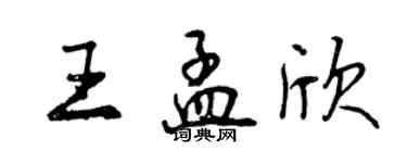 曾庆福王孟欣行书个性签名怎么写