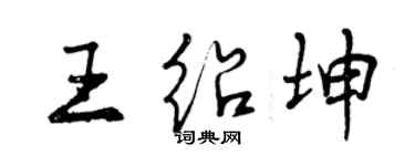 曾庆福王绍坤行书个性签名怎么写