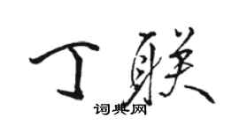 骆恒光丁联行书个性签名怎么写