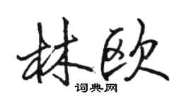 骆恒光林欧行书个性签名怎么写