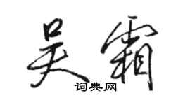 骆恒光吴霜行书个性签名怎么写