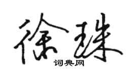 骆恒光徐珠行书个性签名怎么写