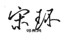 骆恒光宋环行书个性签名怎么写