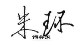 骆恒光朱环行书个性签名怎么写
