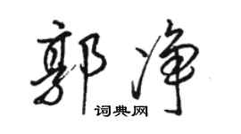 骆恒光郭净行书个性签名怎么写